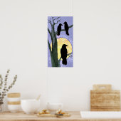 Ravens in een boom bij zonsopgang poster (Keuken)