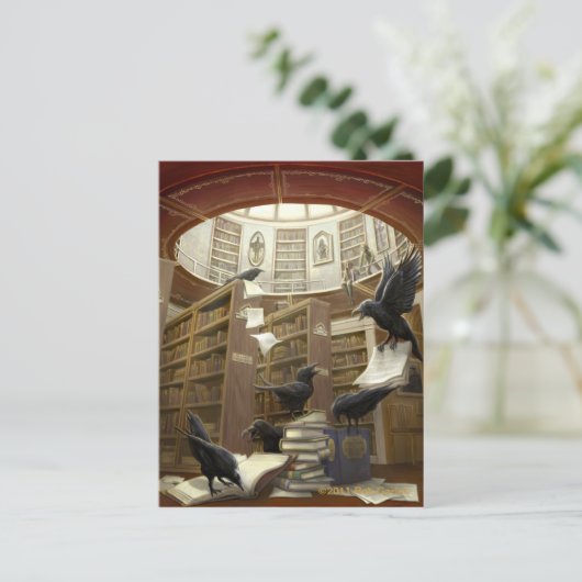 Ravens in het Briefkaart van de Bibliotheek (Staand voorkant)