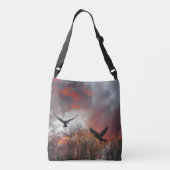 Ravens in Motion Crossbody Tas (Achterkant)
