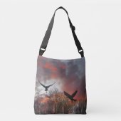Ravens in Motion Crossbody Tas (Voorkant)