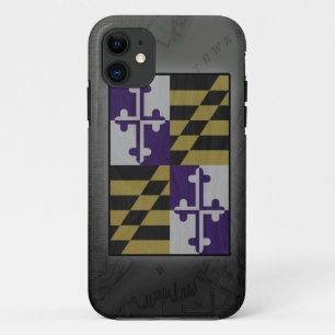 ravens maryland vlag binnenhaven kaart iphone case