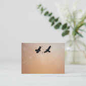Ravens Matching Wedding BLANK cards 3,5 x 2,5 Informatiekaartje (Staand voorkant)