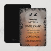 Ravens Matching Wedding Details 3.5x5 Uitnodiging (Voorkant / Achterkant)