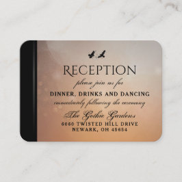 Ravens Matching Wedding Reception Kaarten 3.5 x 2.