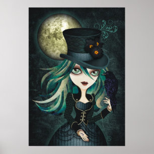 Raven's Moon Wandkunst Poster