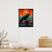 Ravens Navajo Desert Native Art Style #NR105 Poster (Keuken)