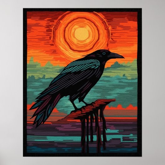 Ravens Navajo Desert Native Art Style #NR105 Poster (Voorkant)