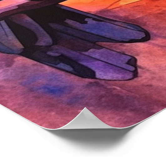 Ravens Navajo Desert Native Art Style #NR111 Poster (Hoek)