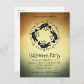 Ravens nooit meer halloween party uitnodiging briefkaart (Voorkant / Achterkant)