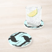 Ravens op de boom zandsteen onderzetter (Zijkant)