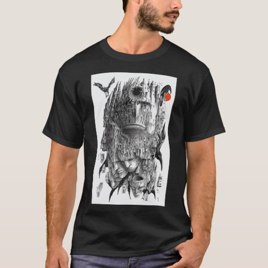 Ravens Palace inkt kunst T-shirt (Voorkant)