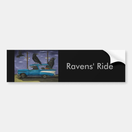 Ravens' Ride Bumpersticker (Voorkant)