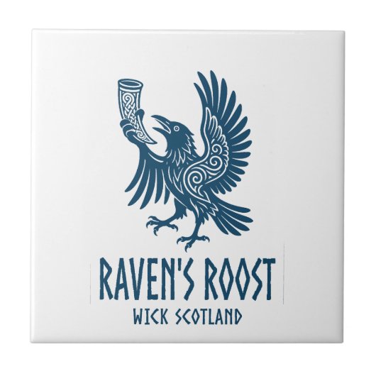 Raven's Roost Pub Wick Schotland Tegeltje (Voorkant)