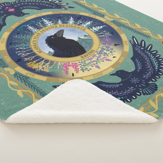 Ravens Sherpa Blanket Sherpa Deken (3/4)