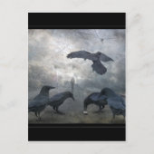 Ravens spelen met verloren tijd briefkaart (Voorkant)