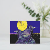 Ravens Spooky Moon bij Sharles Briefkaart (Staand voorkant)