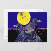 Ravens Spooky Moon bij Sharles Briefkaart (Voorkant / Achterkant)