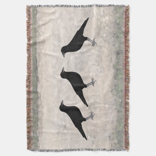 Ravens Throw Blanket Deken (Voorkant Verticaal)