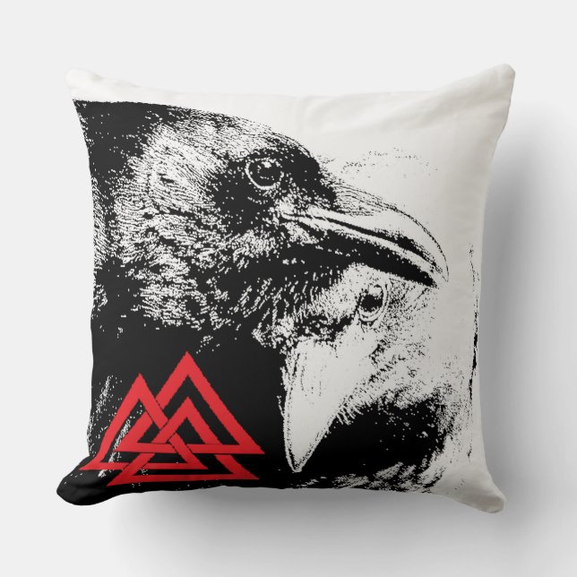 Ravens Valknut Pillow Kussen (Voorkant)