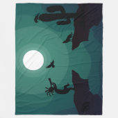 Ravens Wolves Animals Kokopelli Southwest Fleece Deken (Voorkant)