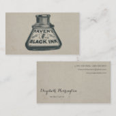  Ravens zwarte inktcontainer Visitekaartje (Voorkant / Achterkant)