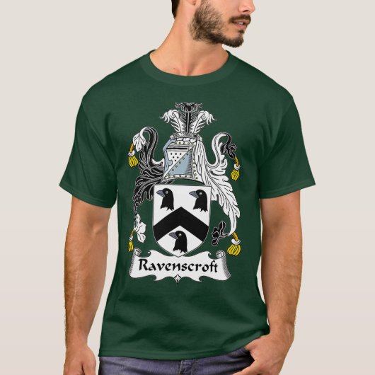 Ravenscroft Wapenschild Familie Crest T-shirt (Voorkant)