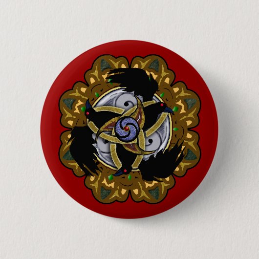 ravenskelion ronde button 5,7 cm (Voorkant)