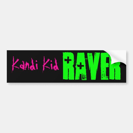 RAVER, Kind Kandi Bumpersticker (Voorkant)