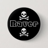 Raver Skull Button (Voorkant)