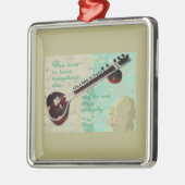 Ravi Shankar schreef over Sitar en Indian Music Metalen Ornament (Links)