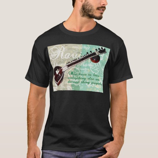 Ravi Shankar schreef over Sitar en Indian Music T-shirt (Voorkant)