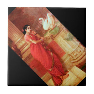 Ravi Varma Paintings-Hamsa Dhayamthi Tegeltje