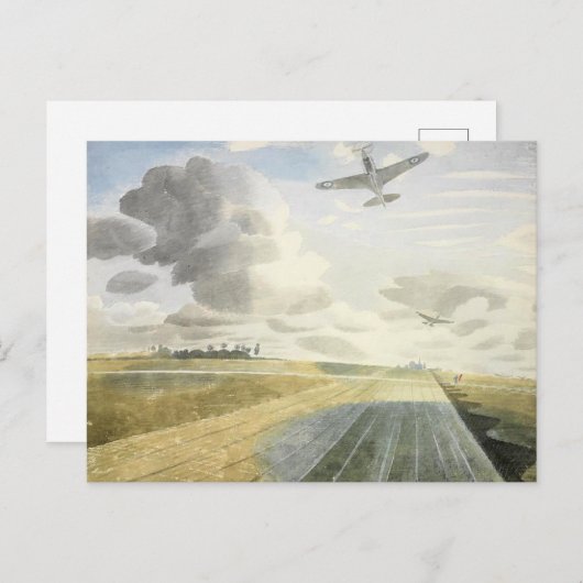 Ravilious - Baanperspectief Briefkaart (Voorkant / Achterkant)