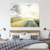Ravilious - Baanperspectief Canvas Afdruk (Insitu (Slaapkamer))