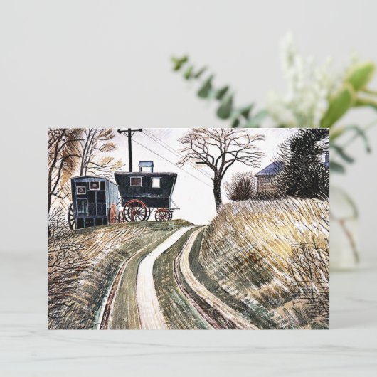 Ravilious - Caravans, fijne kunst Kaart (Staand voorkant)