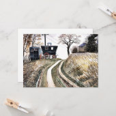 Ravilious - Caravans, fijne kunst Kaart (Voorkant / Achterkant in situ)