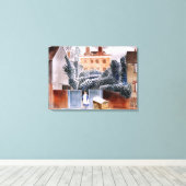 Ravilious - Castle Hedingham, Essex Canvas Afdruk (Insitu (Houten vloer))