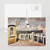 Ravilious - Channel Steamer die de haven verlaat Briefkaart (Voorkant / Achterkant)