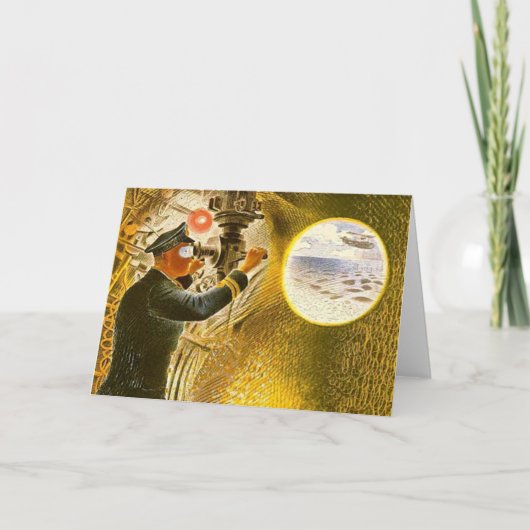 Ravilious - Commandant van een onderzeeër Bedankkaart (Voorkant)