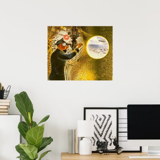 Ravilious - Commandant van een onderzeeër Poster (Thuiskantoor)