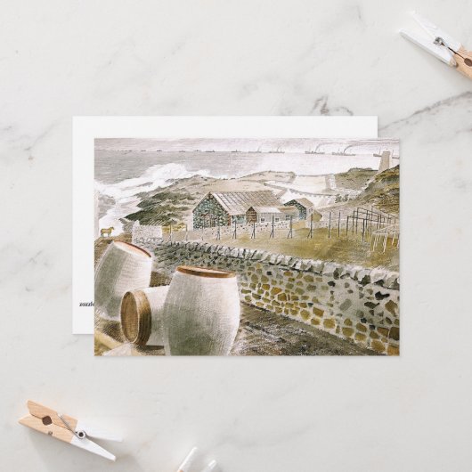 Ravilious - Convoy Passing an Island Kaart (Voorkant / Achterkant in situ)