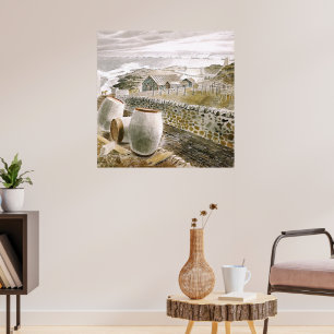 Ravilious - Convoy Passing an Island Poster