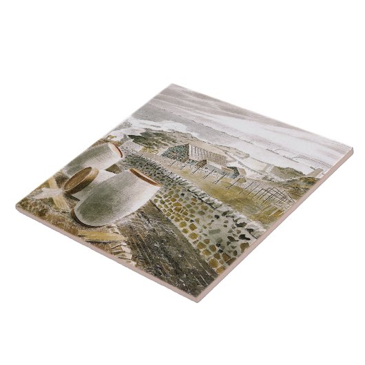 Ravilious - Convoy Passing an Island Tegeltje (Zijkant)