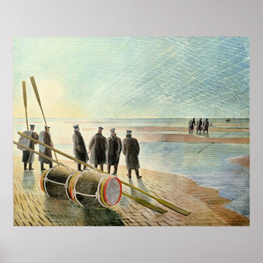 Ravilious - Dangerous Work at Low Tide, Poster (Voorkant)