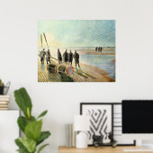 Ravilious - Dangerous Work at Low Tide, Poster (Thuiskantoor)