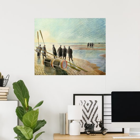 Ravilious - Dangerous Work at Low Tide, Poster (Thuiskantoor)