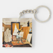 Ravilious - Edward Bawden werkt in zijn atelier Sleutelhanger (Achterkant)