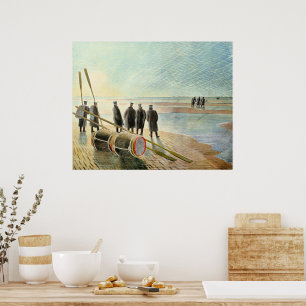 Ravilious - Gevaarlijk werk bij laag tij, Poster