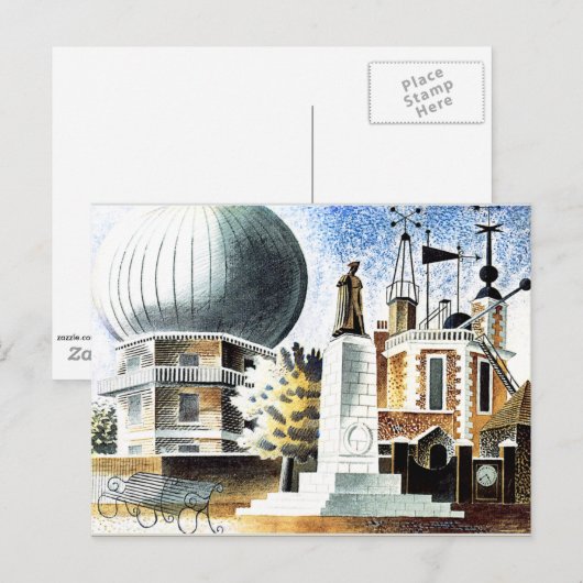 Ravilious - Greenwich Observatory Briefkaart (Voorkant / Achterkant)