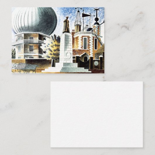Ravilious - Greenwich Observatory Notitiekaartje (Voorkant / Achterkant)